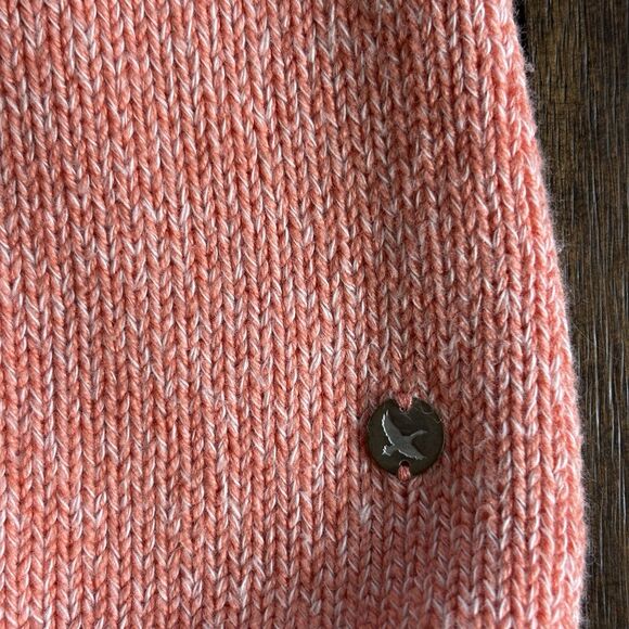 Eddie Bauer Sweater Womens XL Orange Pullover Chunky Knit Fishermans Roll Neck - Picture 5 of 8